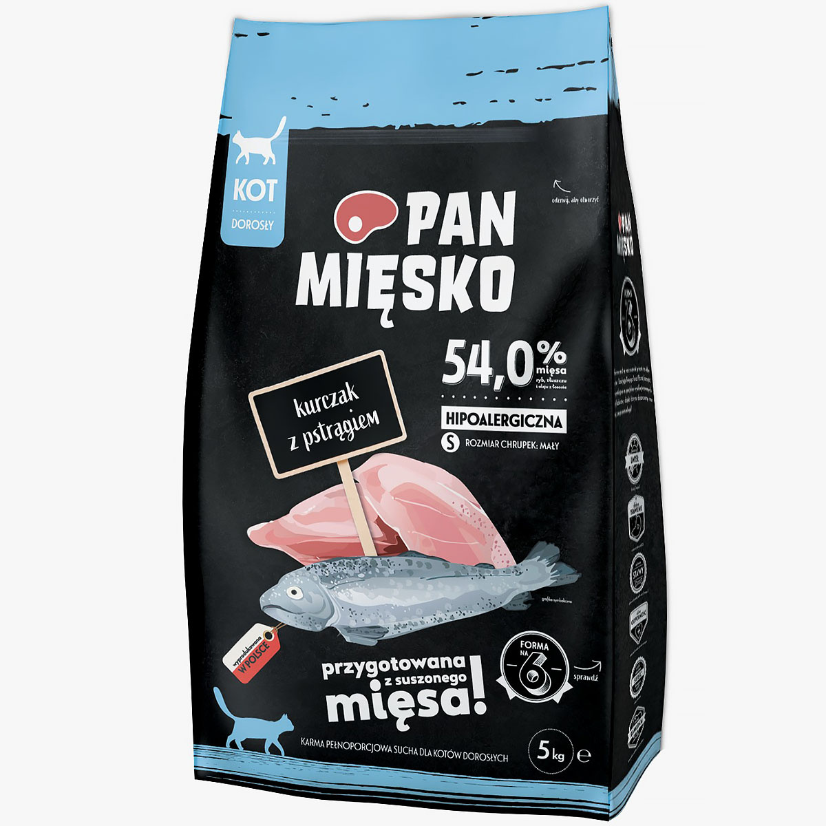 Dry cat food Pan Miesko chicken with trout 5 kg