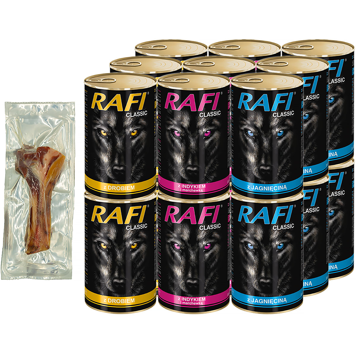 Wet dog food Rafi Classic mix