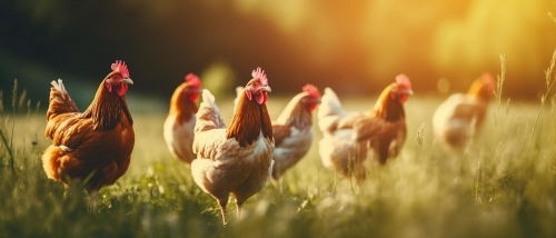chickens on free run