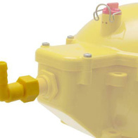 Angle connection of 1/2 inch hose with LUBING pressure reducer