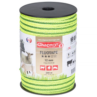 FLUOSTAR fluorescent polytape for electric fences 12 mm/200mm