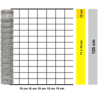 Galvanized forest mesh 125/13/15 MEDIUM for enclosures for animals 50 m