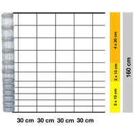 Galvanized forest mesh 160/12/30 LIGHT for crop protection and fencing 50 m