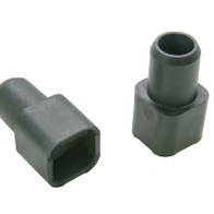 Rubber connection of square pipe to hose fi 20 mm