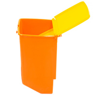 Hopper feeder for rabbits and rodents with a lid