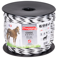 Corde electric fencing rope 200m dia6mm white/black