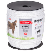 Corde electric fence rope 200m fi5mm white