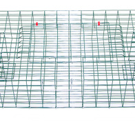 Live catch trap for muskrats, water rats, two-entrance 100cm