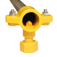 Fitting with 25mm galvanized round pipe nut and 1/2 inch GW output