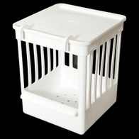 Nesting box for nest for parrots and canaries white