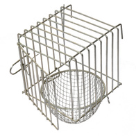 Nesting box with a bowl for exotic birds - metal