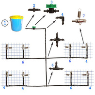 Linear valve for hose fi 4 mm for watering system