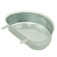 Crescent-shaped water tank for rabbits – metal