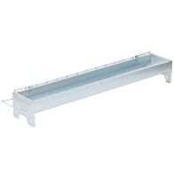 Metal trough feeder 75cm for chickens and layers