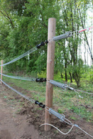 Wooden pole 200 cm - fi 8 cm for gate and corner posts for fencings