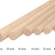 Żerdka prążkowana dla kanarków i papug buk fi 10 mm