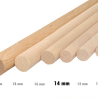 Beech perch for exotic birds striped fi 14 mm