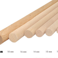 Ribbed poles for exotic birds beech fi 20 mm