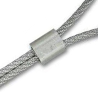 Aluminum clamp for steel cables 1 mm - 20 pcs
