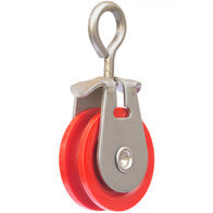 Block 40 mm stainless steel body with closed hook