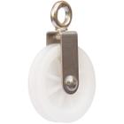 Block 65 mm nylon non-rust body with twisted eyelet