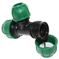 Reduction tee PE FI 25 mm + 2 x 32 mm for watering systems
