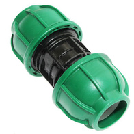 Straight fitting 2 x PE fi 25 mm for watering systems