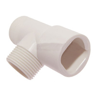 PVC Pipe Connector 22 x 22 mm + 2 Outputs GZ 3/4 Inch