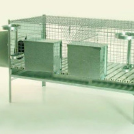Breeding cage for rabbits two boxes - STD model with one cat