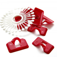 A set of beak covers with pins