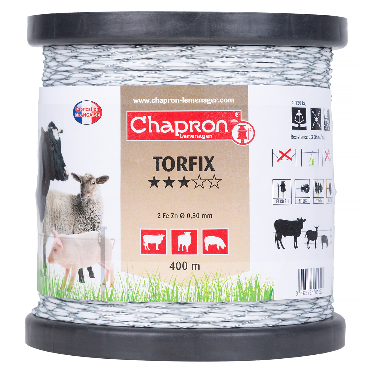 White polywire for fencings TORFIX 400 m - en.fermo.pl