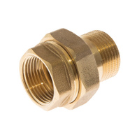 Straight screw 1 inch brass