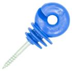 Screw-in insulator for wood for wire and polywire blue