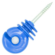 Screw-in insulator for wood for wire and polywire blue