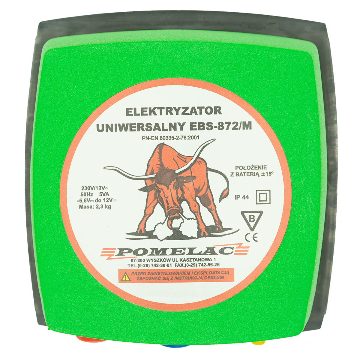 EBS universal energizer powered by battery or accumulator
