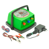 EBS universal energizer powered by battery or accumulator