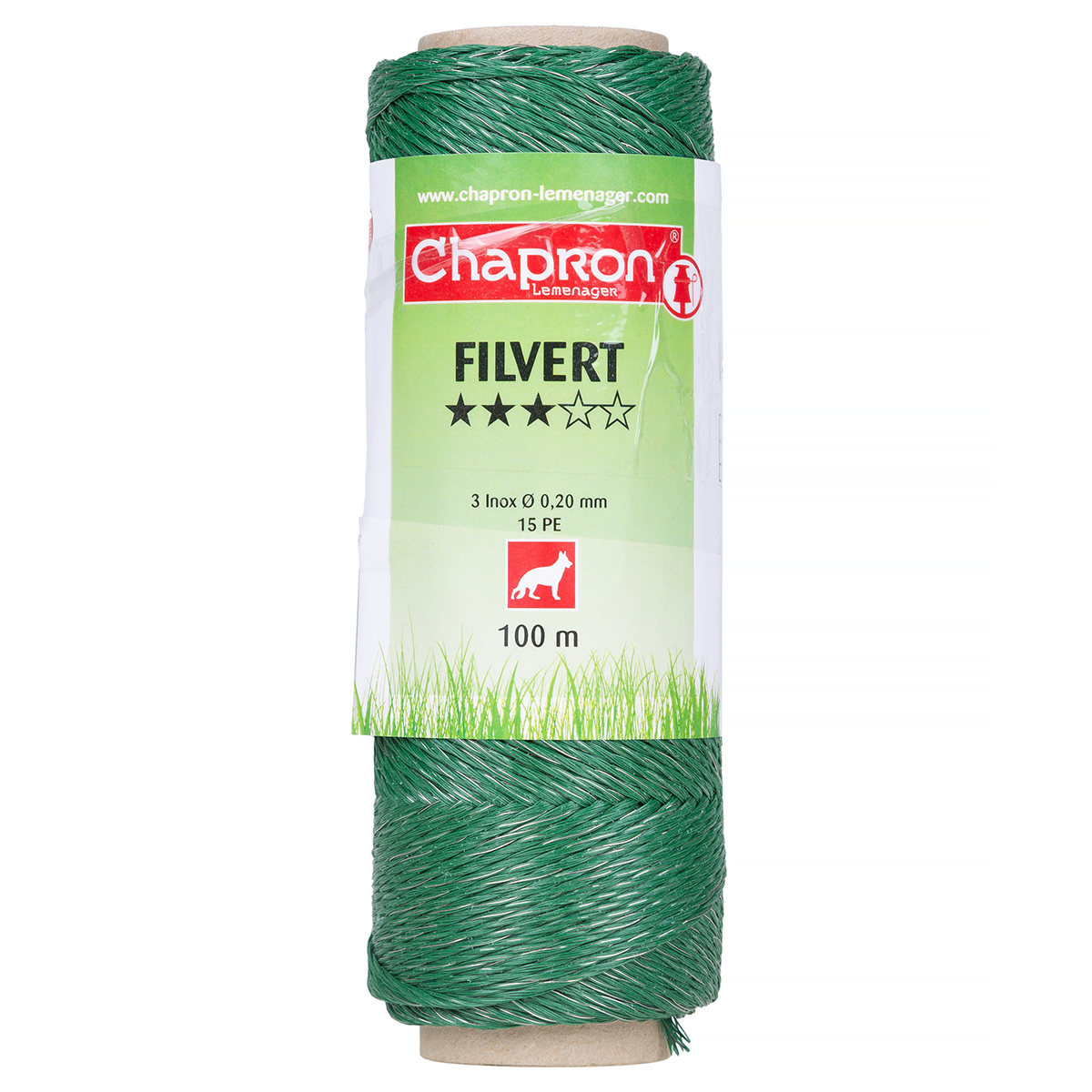 Filinox green polywire for electric fencings - length 100m