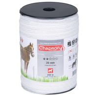 ECON electric fence polytape - white 20mm/200m