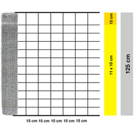 Forest mesh thick wire 125 cm - roll 50 m - 125/13/15