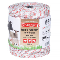 Polytape SUPER CORDON fi 4mm 200m for electric fencings