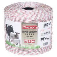 Polytape SUPER CORDON fi 4mm 400m for electric fencings
