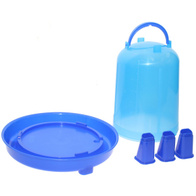 Drinker for poultry 8 l with legs and handle transparent NEPTUN