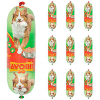 Dog sausage with beef 1 kg Favorit set of 10 pcs.