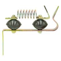 Metal lightning arrester with two insulators for electric fences