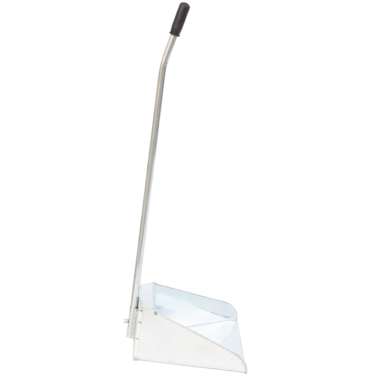 Dustpan with a back on a stick for collecting waste