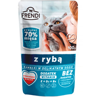FRENDI wet cat food in sauce with fish sachet 100 g
