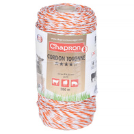 Polytape white and red Cordon Toronne for electric fencings - length 200m