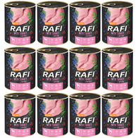 RAFI wet dog food with turkey set in cans 12 x 800 g