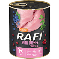 Wet dog food RAFI with turkey 800 g can 1 pc