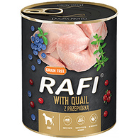 RAFI wet dog food with quail set in cans 12 x 800 g